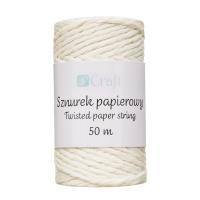 Sznurek papierowy skręcany ecru 50 m. Wydawca: DP CRAFT. SmakLiter.pl Opakowanie Sznurek papierowy skręcany ecru 50 m