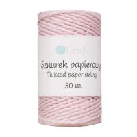 Sznurek papierowy skręcany różowy 50m. Wydawca: DP CRAFT. SmakLiter.pl Opakowanie Sznurek papierowy skręcany różowy 50m