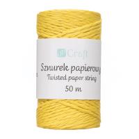 Sznurek papierowy skręcany żółty 50m. Wydawca: DP CRAFT. SmakLiter.pl Opakowanie Sznurek papierowy skręcany żółty 50m