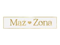 Opakowanie Tablica rejestracyjna Mąż&Żona 59x11,5cm złoty