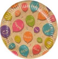 Opakowanie Talerze papierowe Kraft Balloons (12szt