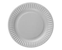 Opakowanie Talerzyki pap. jednokolorowe srebrne 18cm 6szt