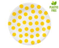 Opakowanie Talerzyki papierowe Groszki żółte 18cm 6szt.