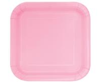 Opakowanie Talerzyki papierowe jasnoróżowe 23cm 14szt