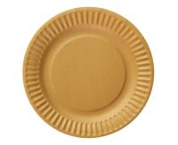 Opakowanie Talerzyki papierowe jednokolorowe złote 18cm 6szt