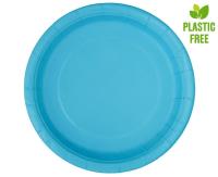 Opakowanie Talerzyki papierowe niebieskie 23cm 8szt
