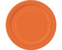 Opakowanie Talerzyki papierowe pomarańczowe 180cm 8szt