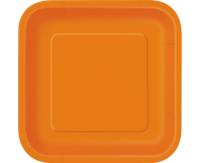 Opakowanie Talerzyki papierowe pomarańczowe 18cm 16szt