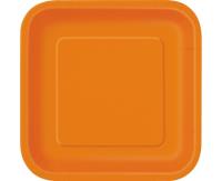 Opakowanie Talerzyki papierowe pomarańczowe 23cm 14szt