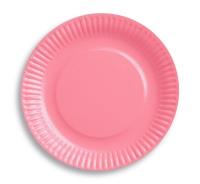Opakowanie Talerzyki papierowe różowe 18cm 6szt