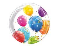 Opakowanie Talerzyki papierowe Sparkling Balloons 20cm 8szt