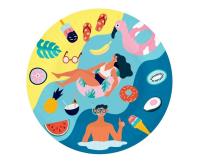 Opakowanie Talerzyki papierowe Summer Let's Party 18cm 6szt