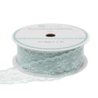 Opakowanie Tasiemka koronkowa miętowa 2,5cmx2m