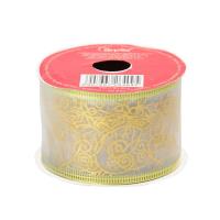 Opakowanie Taśma dekoracyjna na szpuli szeroka złota