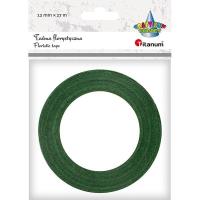 Opakowanie Taśma florystyczna 12mm 27m ciemnozielona