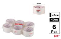 Opakowanie Taśma pakowa przezroczysta 48mmx40m (6szt)