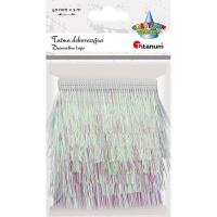 Opakowanie Taśma z frędzlami plastikowymi 40mm 1m biała