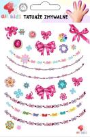 Tatuaże zmywalne dla dzieci Biżuteria kokardki. Wydawca: All4Kids. SmakLiter.pl Opakowanie Tatuaże zmywalne dla dzieci Biżuteria kokardki
