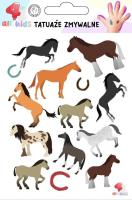 Tatuaże zmywalne dla dzieci Konie i kucyki. Wydawca: All4Kids. SmakLiter.pl Opakowanie Tatuaże zmywalne dla dzieci Konie i kucyki