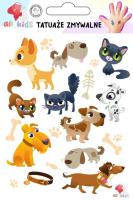 Tatuaże zmywalne dla dzieci Psy i koty. Wydawca: All4Kids. SmakLiter.pl Opakowanie Tatuaże zmywalne dla dzieci Psy i koty