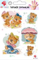 Tatuaże zmywalne dla dzieci Słodkie misie. Wydawca: All4Kids. SmakLiter.pl Opakowanie Tatuaże zmywalne dla dzieci Słodkie misie