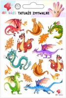 Tatuaże zmywalne dla dzieci Smoki. Wydawca: All4Kids. SmakLiter.pl Opakowanie Tatuaże zmywalne dla dzieci Smoki