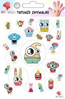 Tatuaże zmywalne dla dzieci Stwory Potwory. Wydawca: All4Kids. SmakLiter.pl Opakowanie Tatuaże zmywalne dla dzieci Stwory Potwory