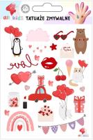Tatuaże zmywalne dla dzieci Walentynki. Wydawca: All4Kids. SmakLiter.pl Opakowanie Tatuaże zmywalne dla dzieci Walentynki