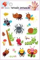 Tatuaże zmywalne dla dzieci Wesołe owady. Wydawca: All4Kids. SmakLiter.pl Opakowanie Tatuaże zmywalne dla dzieci Wesołe owady