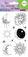 Tatuaże zmywalne Sun and Moon HAPPY COLOR. Wydawca: GDD. SmakLiter.pl Opakowanie Tatuaże zmywalne Sun and Moon HAPPY COLOR