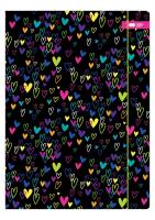 Teczka A4 My Love czarna Happy Color. Wydawca: HAPPY COLOR. SmakLiter.pl Opakowanie Teczka A4 My Love czarna Happy Color