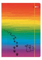 Teczka A4+ z gumką Miaow tęcza HAPPY COLOR. Wydawca: GDD. SmakLiter.pl Opakowanie Teczka A4+ z gumką Miaow tęcza HAPPY COLOR