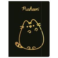 Opakowanie Teczka A4 z gumką Pusheen Gold paczka 10 szt.
