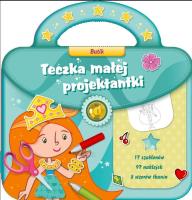 Teczka małej projektantki turkus 2. Butik. Autor:   Praca zbiorowa. SmakLiter.pl Okładka książki Teczka małej projektantki turkus 2. Butik