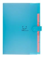 Opakowanie Teczka plastikowa A4 z 5 przegródkami niebieska