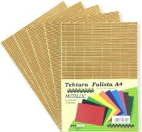 Opakowanie Tektura A4 falista metallic złota 5szt