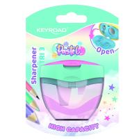 Opakowanie Temperówka plastikowa KEYROAD potrójna z pojemnikiem