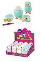 Opakowanie Temperówka z gumką i pojemnikiem Pingwin (20szt)