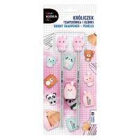 Opakowanie Temperówka z ołówkami Króliczek KIDEA