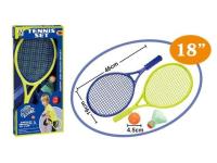 Tenis z rakietkami + piłka + lotka. Wydawca: Icom. SmakLiter.pl Opakowanie Tenis z rakietkami + piłka + lotka