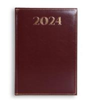 Opakowanie Terminarz 2024 A5 dzienny Madrid - bordowy