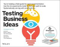 Testing Business Ideas. Autor: Alexander Osterwalder, David J. Bland. SmakLiter.pl Okładka książki Testing Business Ideas