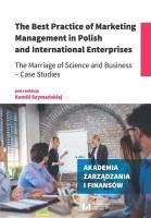 The Best Practice of Marketing Management in Polish and International Enterprises. Autor: Szymańska Kamila. SmakLiter.pl Okładka książki The Best Practice of Marketing Management in Polish and International Enterprises