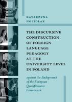 Okładka książki The Discursive Construction of Foreign Language...