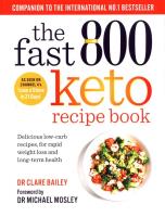 The Fast 800 Keto Recipe Book. Autor: Bailey Clare. SmakLiter.pl Okładka książki The Fast 800 Keto Recipe Book