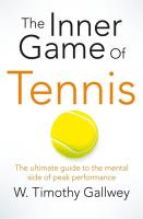 The Inner Game of Tennis. Autor: W. Timothy Gallwey. SmakLiter.pl Okładka książki The Inner Game of Tennis