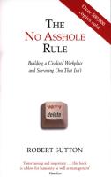 The No Asshole Rule. Autor: Sutton Robert. SmakLiter.pl Okładka książki The No Asshole Rule