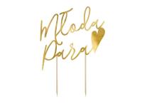 Opakowanie Topper Młoda Para złoty 22,5cm