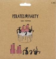 Opakowanie Toppery na tort Piraci i ośmiornice 13,5x21cm 5szt
