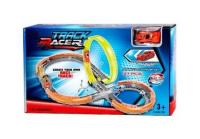 Tor z metalowym autem i wyrzutnią. Wydawca: SWEDE. SmakLiter.pl Opakowanie Tor z metalowym autem i wyrzutnią